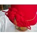 New Unique s Valentine August 100% Wool Bucket Cloche Red Gold Rose Hat   eb-49162545